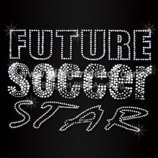 Future Soccer Star Rhinestone Iron On Transfer